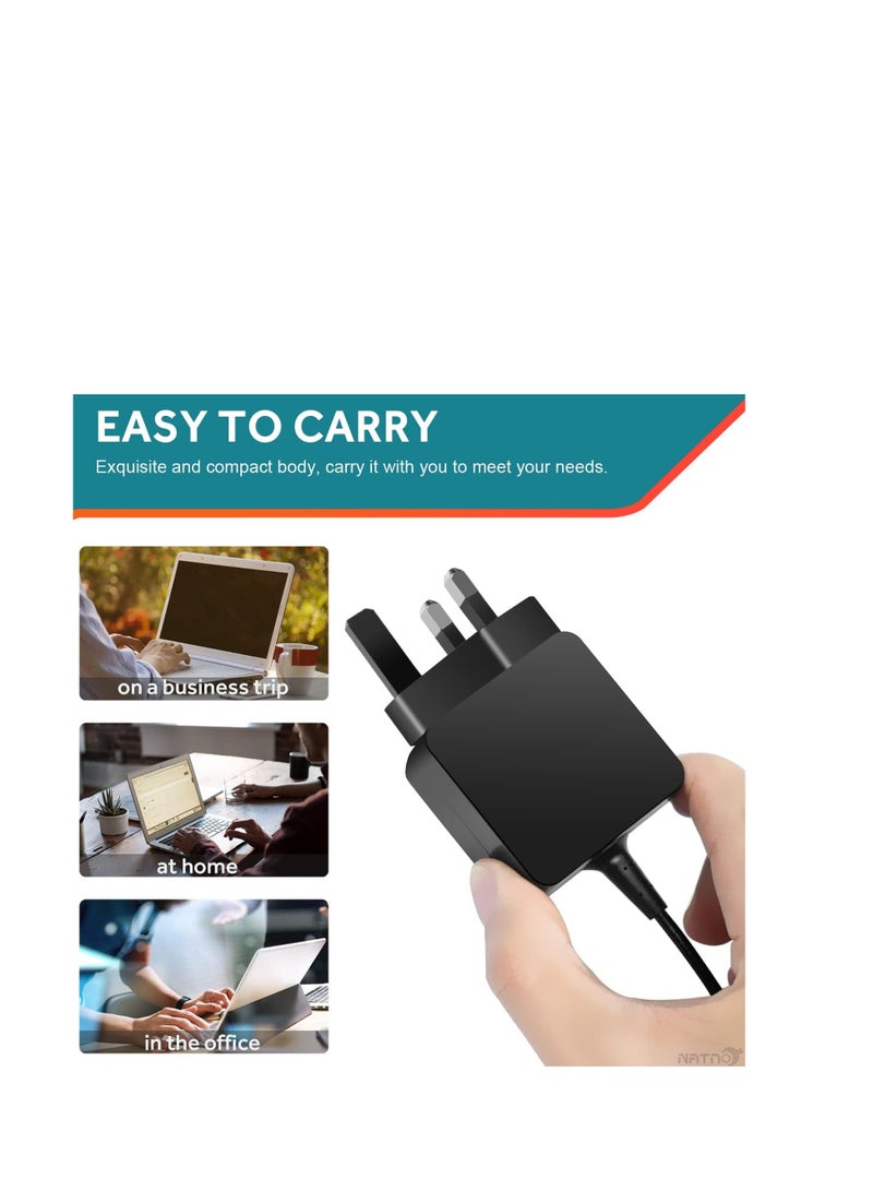 Terabyte 65W AC Adapter Charger for Lenovo IdeaPad 330 330s 320 310 100 110 110S 120 120S 510 S340 S145 710S, Flex 3 4 5 6 Laptop 4.0 * 1.7 mm Round Tip Power Supply Cord(DL65200325) - Image 2