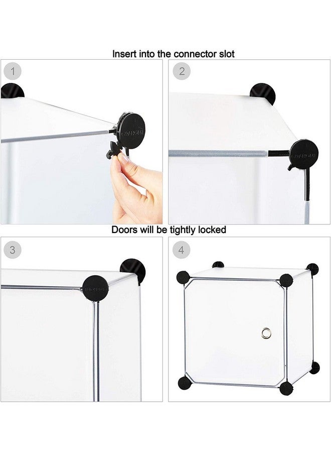 LACOSSI Plastic Baby Foldable Wardrobe For Clothes Storage, Kids Almirah For Clothes, Baby Cupboard For Clothes Storage Collapsible Wardrobe For Kids Clothes/Toys/Books(Pink, 8-SHELF-8-DOOR) - Image 4