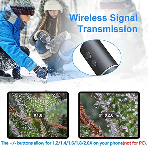 Ninyoon 4K WiFi Microscope for iPhone Android PC, 50-1000X USB Digital Microscope Wireless Super HD Endoscope Camera Compatible with All Cellphones iPad Android Tablet Windows Mac Chrome Linux - Image 3