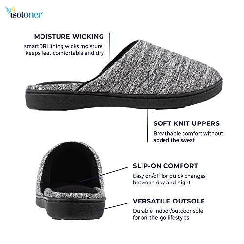 isotoner Women's Indoor/Outdoor Slip-on Andrea Space Knit Slide Slippers with Heal Support, Vividly Violet , 6.5-7 - Image 2