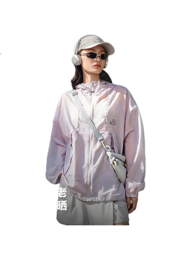 PELLIOT [Xiao Sen Lin] Mountain Series Sun Protection Clothing For Men And Women, Uv-Resistant Outdoor Skin Coat, Summer Jacket, 12421220, Pink, M - Image 1