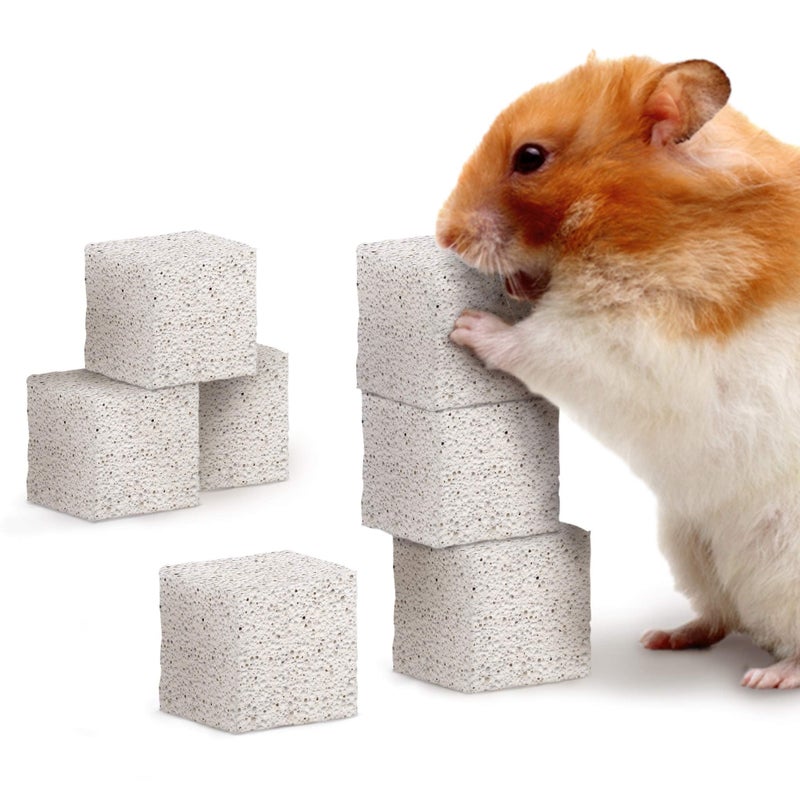 Meric CoCoo 2oz Grinding Rocks for Small Pets Rabbit Teeth Grinder Lava Rock Chew Toy Accessory for Teeth Nail Care Calcium Enrichment Smooths Claws NonDye Decorative Cage Stone for Hamsters - Image 2