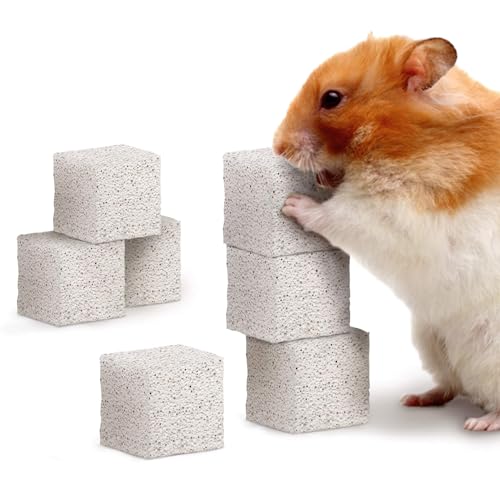 Meric CoCoo 2oz Grinding Rocks for Small Pets Rabbit Teeth Grinder Lava Rock Chew Toy Accessory for Teeth Nail Care Calcium Enrichment Smooths Claws NonDye Decorative Cage Stone for Hamsters - Image 1