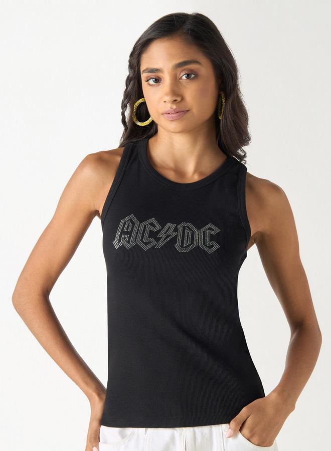 SP Characters AC/DC Embellished Tank Top with Racerback - Image 1