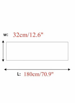 KASTWAVE Table runner Table decor Linen table runner Autumn table runner Dining table runner Outdoor decoration Solid color 32 x 180 cm(black)  - Image 2