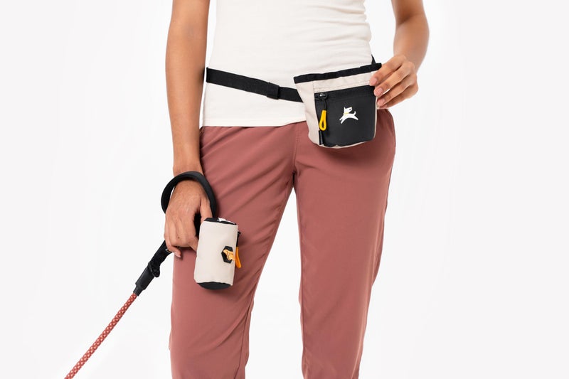 OllyDog Goodie Treat Bag, Dog Treat Pouch, Waist Belt Clip for Hands-Free Training, Magnetic Closure, Dog Training and Behavior Aids, Three Ways to Wear (Con Leche) - Image 2