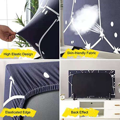 ALHBEJT Monitor Dust Cover 26, 27, 28,29 inch Anti-Static Dustproof Protective Cover for LCD/LED/HD Panel Case Computer Sleeve Compatible with 26-29 inch PC, Desktop and TV (Purple,26-29inch) - Image 3