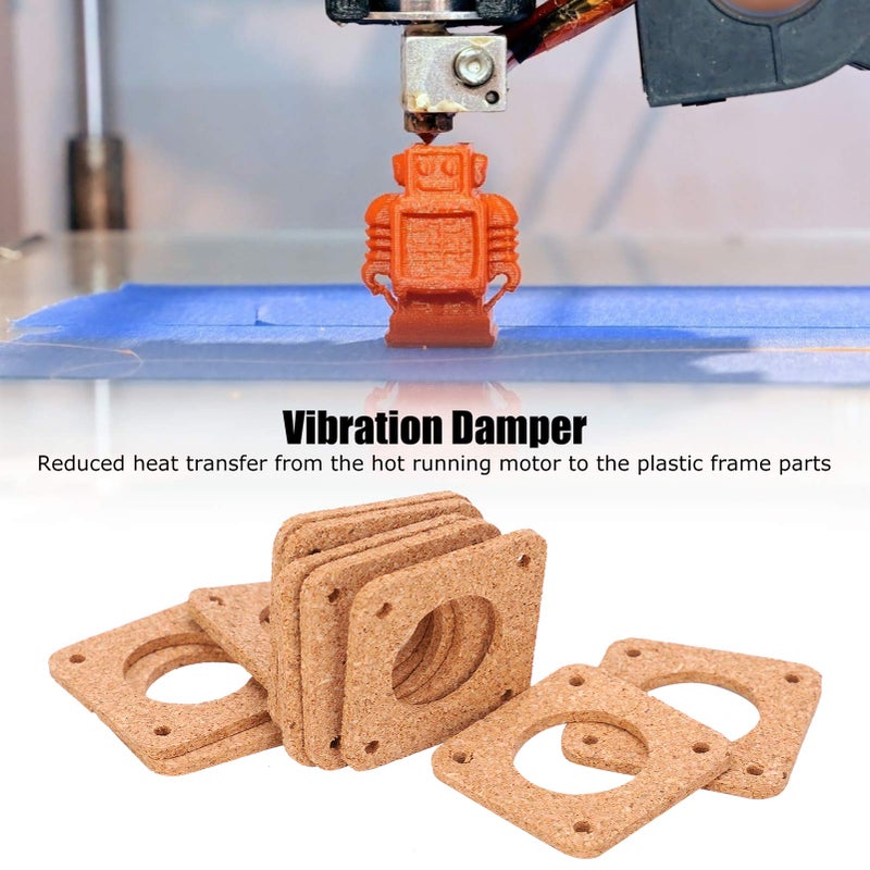 NEMA 17 Stepper Motor Vibration Dampers 20Pcs Cork Gasket Pads Reduce Noise for 3D Printers - Image 3