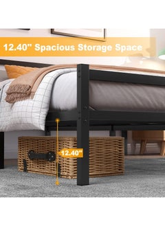 ACPLAY Heavy Duty Twin Bed Frame with Headboard & Footboard, Supports Up to 2000LBS, No Box Spring Needed, Metal Platform with Underbed Storage  - Image 3