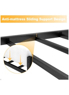 ACPLAY Heavy Duty Twin Bed Frame with Headboard & Footboard, Supports Up to 2000LBS, No Box Spring Needed, Metal Platform with Underbed Storage  - Image 5