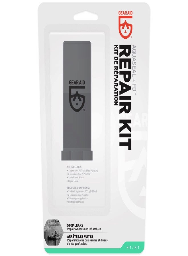 GEAR AID Aquaseal Wader and Boot Repair Kit - Waterproof Adhesive and Patch Kit for Fixing Holes, Tears in Neoprene, Breathable Waders and Outdoor Gear with Aquaseal FD and Tenacious Tape, 2 Pack - Image 2