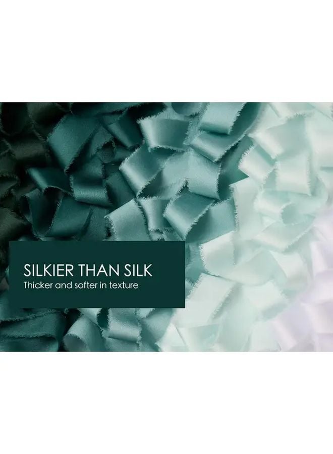Dusty Green Silk Satin Frayed Ribbon 10 Yards For Gift Wrapping Wedding Decor - Image 5