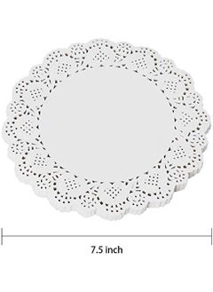APOLLINE INDIA APOLLINE INDIA 75 INCH Paper Doilies Lace Round Decorative Doliey Paper Placemats Bulk for Wedding Birthday Desert Tableware Decoration 75 Large Doiles for Cake Packaging Pack of 100  - Image 3
