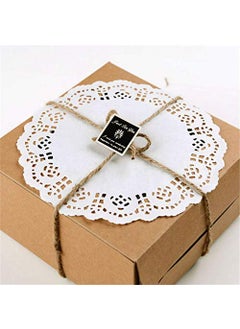 APOLLINE INDIA APOLLINE INDIA 75 INCH Paper Doilies Lace Round Decorative Doliey Paper Placemats Bulk for Wedding Birthday Desert Tableware Decoration 75 Large Doiles for Cake Packaging Pack of 100  - Image 1