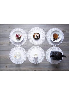 APOLLINE INDIA APOLLINE INDIA 75 INCH Paper Doilies Lace Round Decorative Doliey Paper Placemats Bulk for Wedding Birthday Desert Tableware Decoration 75 Large Doiles for Cake Packaging Pack of 100  - Image 4