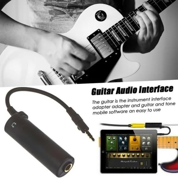 XIKKART Audio Guitar Interface AMP Converter Replacement Guitar for Phone Guitar Audio Interface Phone Tuner Lightweight Audio Adapter for iPhone, iPad - Image 4