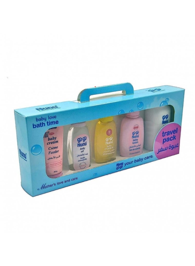 نونو مجموعة هدية أساسيات الأطفال اللطيفة بمقاس مناسب للسفر لحديثي الولادة من 5 قطع - Image 1