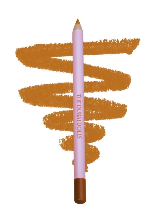 The Dubai Dolls قلم شفاه دبي دولز #مؤمن - قلم تحديد شفاه طويل الأمد، ناعم وغير جاف (بيج خوخي) - Image 1