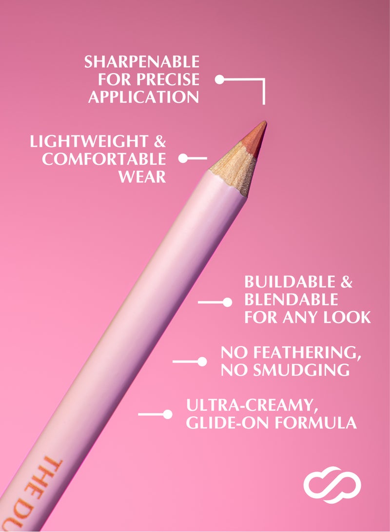 The Dubai Dolls قلم شفاه دبي دولز #مؤمن - قلم تحديد شفاه طويل الأمد، ناعم وغير جاف (بيج خوخي) - Image 3