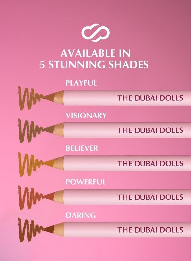 The Dubai Dolls قلم شفاه دبي دولز #مؤمن - قلم تحديد شفاه طويل الأمد، ناعم وغير جاف (بيج خوخي) - Image 5