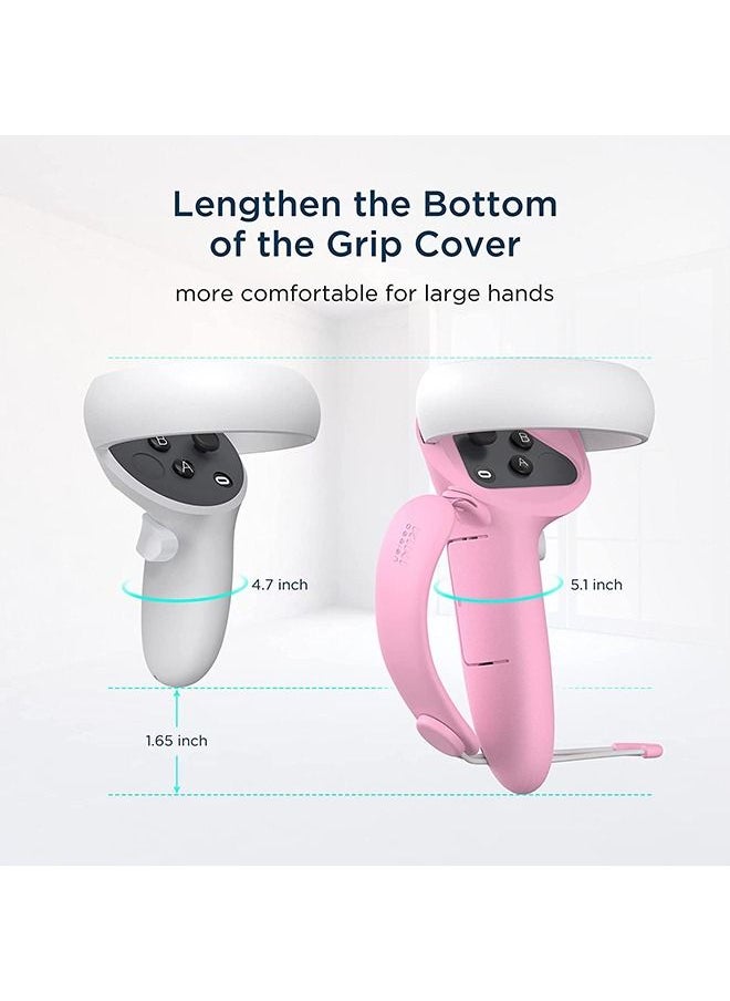 KIWI design Controller Grips Cover with Battery Opening Adjustable with Knuckle Straps Suitable for Large Hands Compatible with META Quest 2  - Image 2