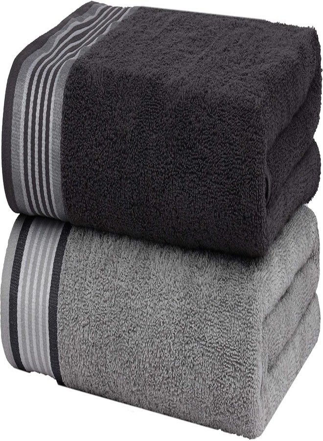CASA COPENHAGEN® He & She 10 Pieces Hand Towel Set, Granite Grey + Mirage Grey, 550 GSM, 16x28 Inches, Designed in Denmark Super Soft and Absorbent, Egyptian Cotton Towels for Bathroom & Kitchen - Image 3