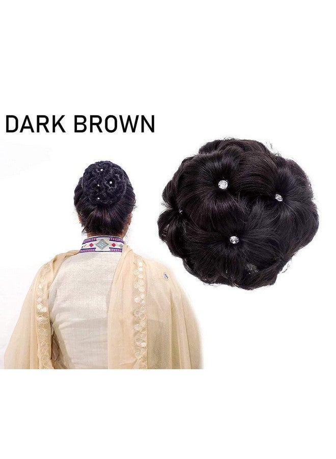 Chanderkash Natural Looking Artificial Juda/Bun For Marriage Functions Nug Panja Synthetic Extension|Puff Juda Bun Shaper |Messy Bun Scrunchie - Image 5