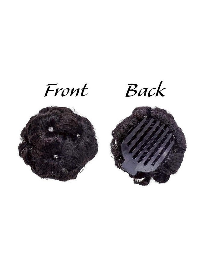 Chanderkash Natural Looking Artificial Juda/Bun For Marriage Functions Nug Panja Synthetic Extension|Puff Juda Bun Shaper |Messy Bun Scrunchie - Image 3