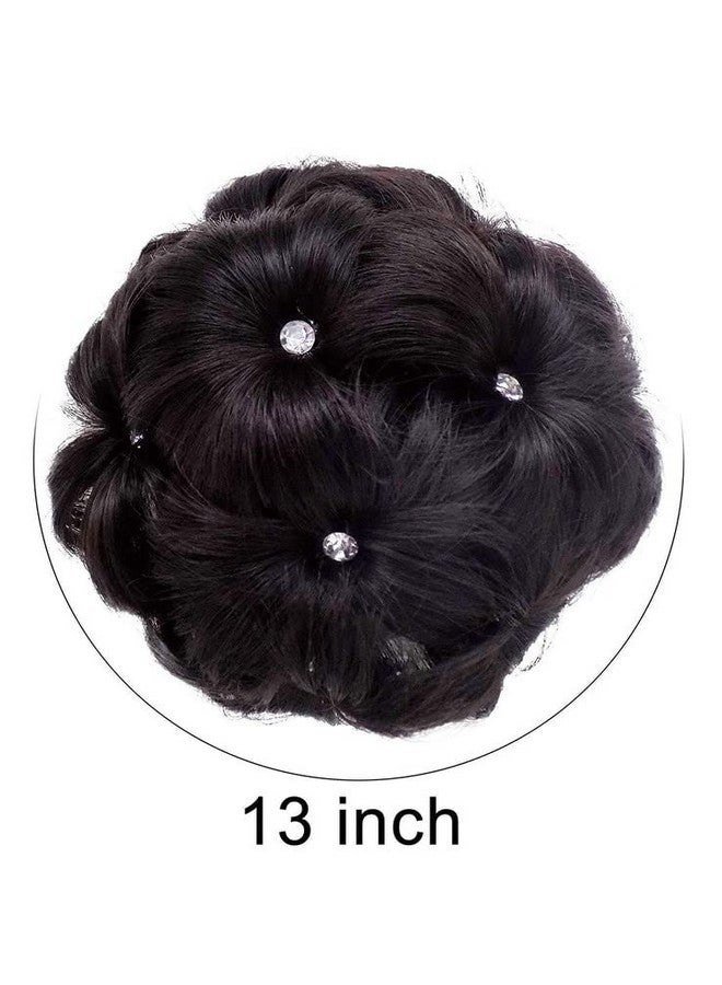 Chanderkash Natural Looking Artificial Juda/Bun For Marriage Functions Nug Panja Synthetic Extension|Puff Juda Bun Shaper |Messy Bun Scrunchie - Image 2