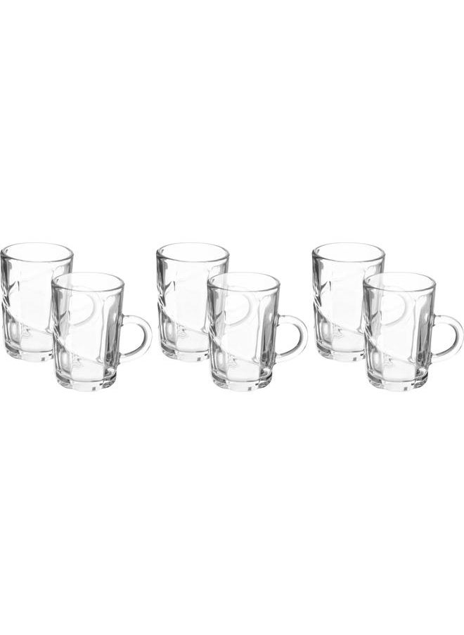 Alsaif Teapot Set With Handle 6 Pieces Clear 