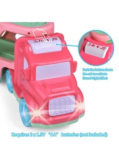 FUN LITTLE TOYS FUN LITTLE TOYS Truck Toys for Kids 2-4, Kids Toys Girls Age 2 3 4 5, Toddler Princess Girl Toys Carrier Truck with Cars and Planes, for Toddler for 2 3 4 5 Year Girls  - Image 4