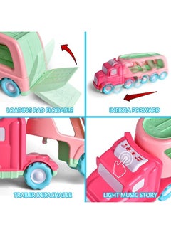 FUN LITTLE TOYS FUN LITTLE TOYS Truck Toys for Kids 2-4, Kids Toys Girls Age 2 3 4 5, Toddler Princess Girl Toys Carrier Truck with Cars and Planes, for Toddler for 2 3 4 5 Year Girls  - Image 3