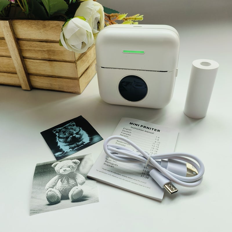 Mini Green Portable Rechargeable Thermal Printer For Banners Photos Labels Documents And DIY Gifts - Image 3