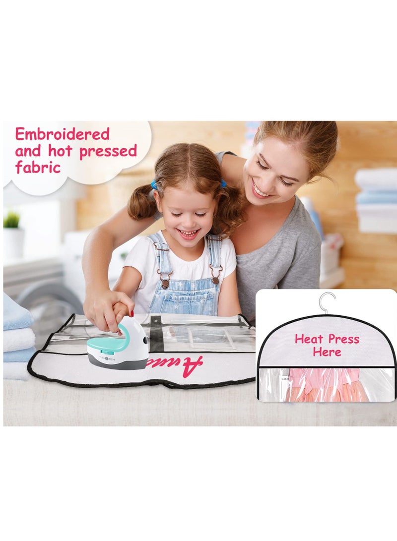 Barakah Dance Garment Bag, 3 Pack Daily Outfits Storage, Kids Dance Costume Bag, Clear with 4 Zipper Pockets for Clothes, Shirts, Coats, Dresses - Image 2