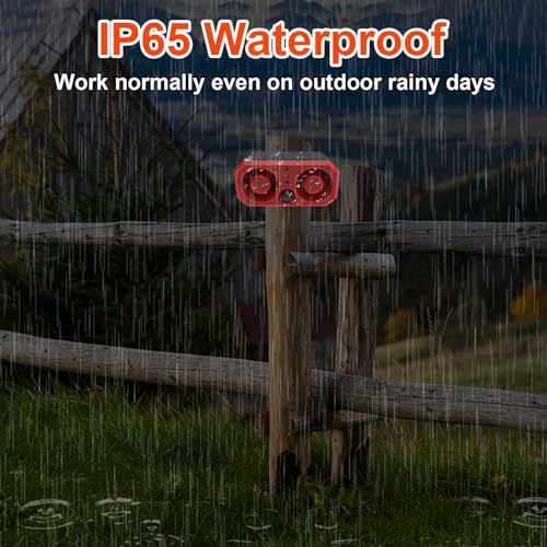 ChunHee Solar Outdoor Motion Sensor Alarm,Dog Barking Alarm & Support Recording,±Volume,13 Sounds,130dB Loud Motion Sensor Noise Maker for Deer,Bear,Intruder - Image 5