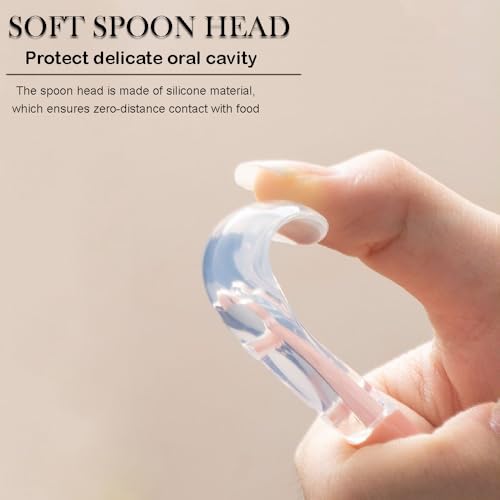 VIHAX Double Head Baby Silicone Food Spoon Baby Fruit Scraping Mud Soft Feeding Food Scraper for Infants Fruit Feeding (2 in 1 Spoon) - Image 5