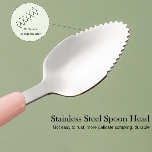 VIHAX Double Head Baby Silicone Food Spoon Baby Fruit Scraping Mud Soft Feeding Food Scraper for Infants Fruit Feeding (2 in 1 Spoon) - Image 4