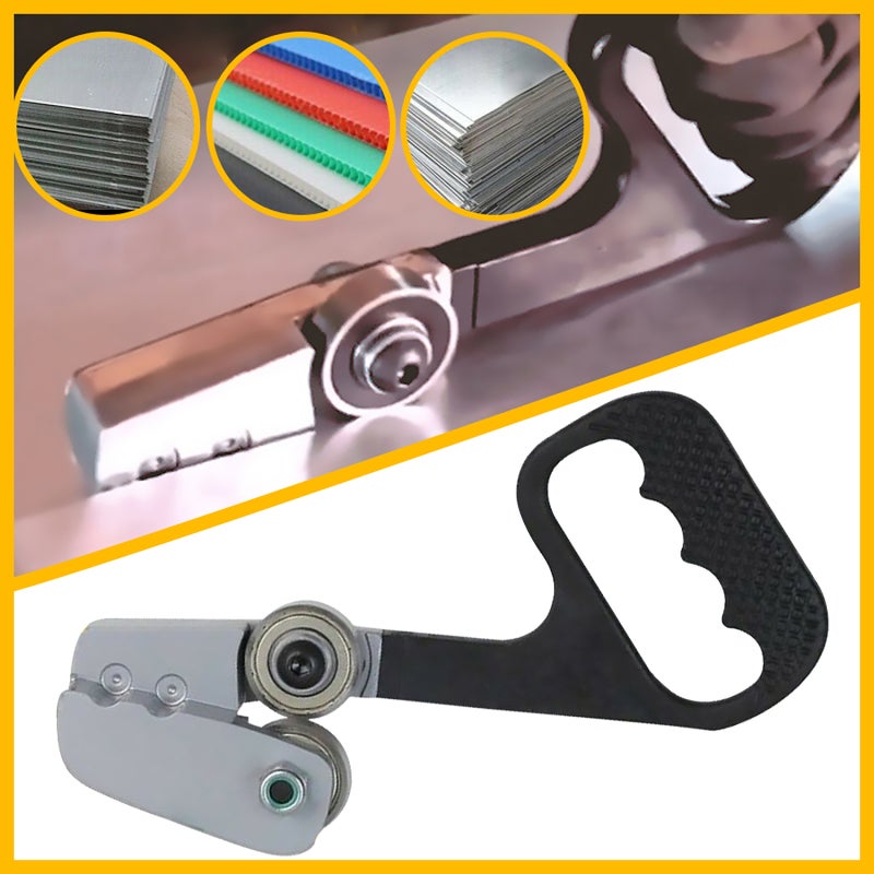 Portable Compact Metal Cutter: 2 Parallel Circular Blades, Ergonomic Lightweight Handle, Easy To Use - Durable High-Efficiency Cutter for Metal Plastic Plate Cutting - Image 3