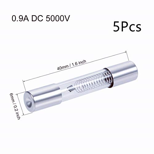 bnafes 5KV 0.9A Microwave Oven Protection High Voltage Fuse Tube 6x40mm 5pcs - Image 2