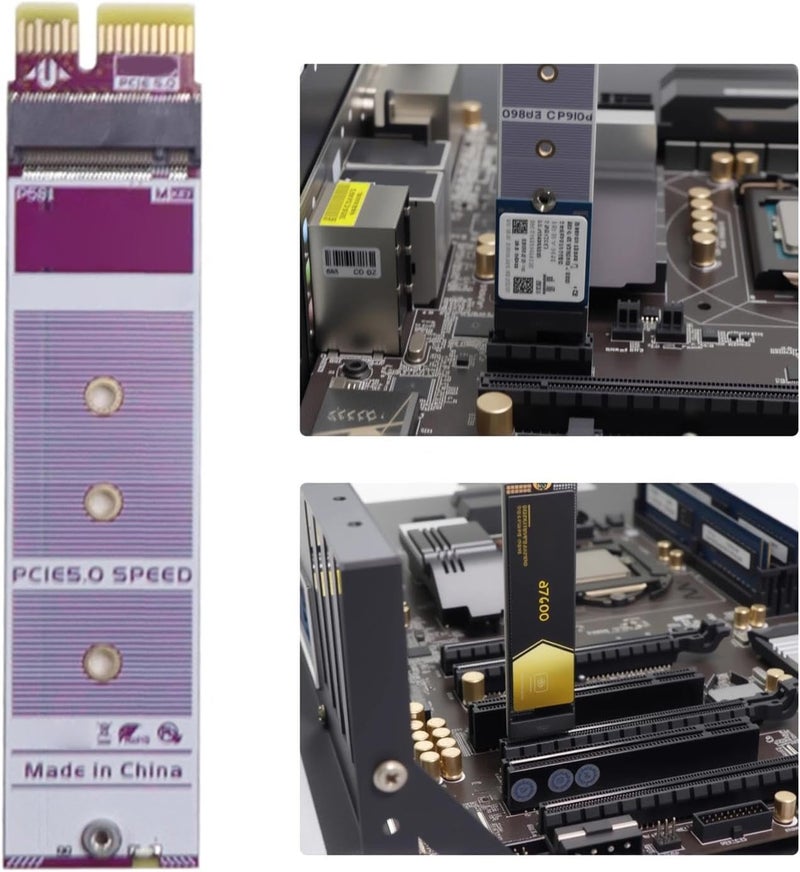 M Quick PCIe 5.0 NVMe 2280/2242 / 2230 جهاز تخزين ملحقات مفك براغي سهلة التركيب بطاقة توسيع لوحة تخزين نقل بيانات توسيع صلب - Image 2