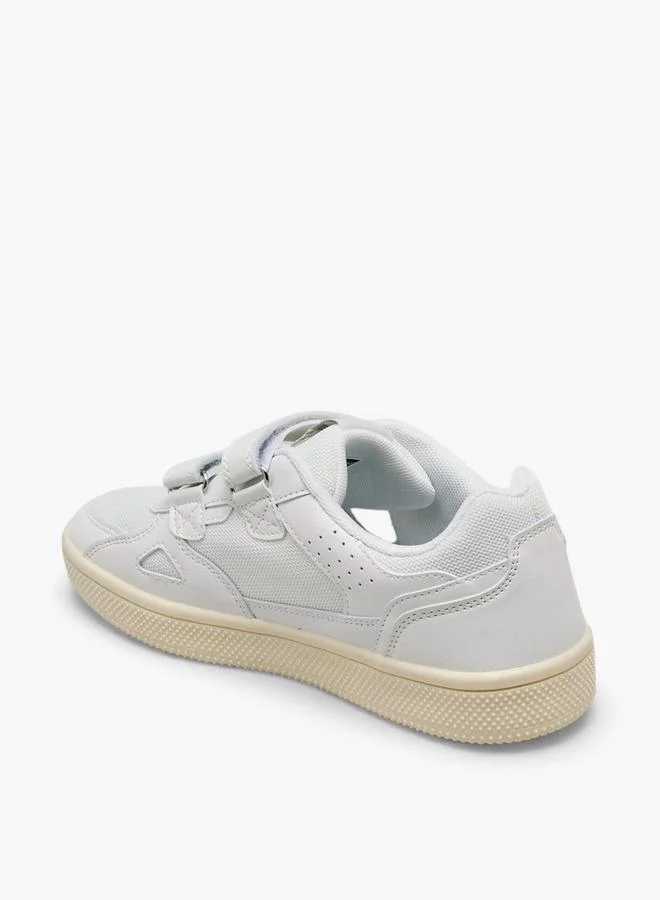 Lee Cooper WHITE Boys Hook & Loop Ankle School Sneakers for Men | Best Price UAE
