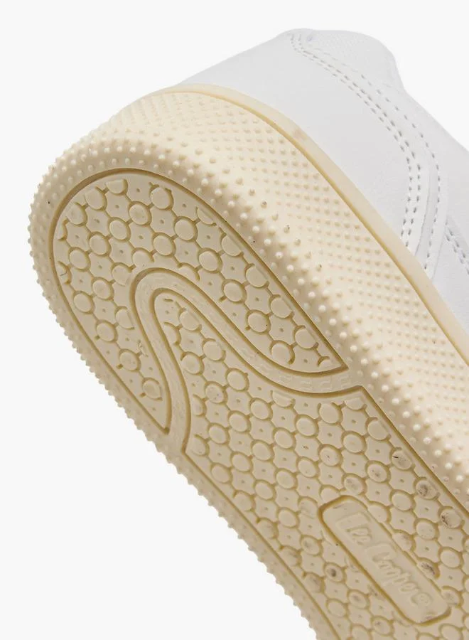 Lee Cooper WHITE Boys Hook & Loop Ankle School Sneakers for Men | Best Price UAE