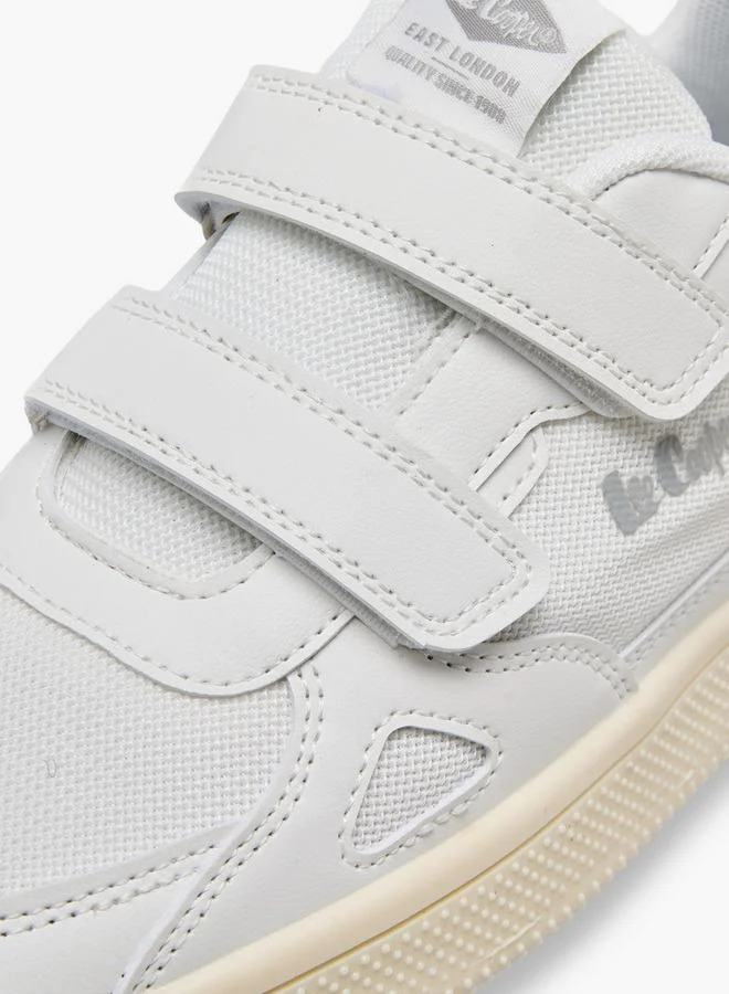 Lee Cooper WHITE Boys Hook & Loop Ankle School Sneakers for Men | Best Price UAE