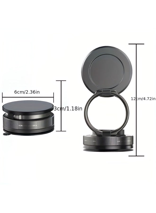 Ayshal 360° Rotation Magnetic Car Phone Holder, With Vacuum Suction Cup Foldable,Comes With Magnetic Metal Rings, Compatible With All Phone Models, Universal For Car Screens, Bathroom Tiles & Glass - Image 5