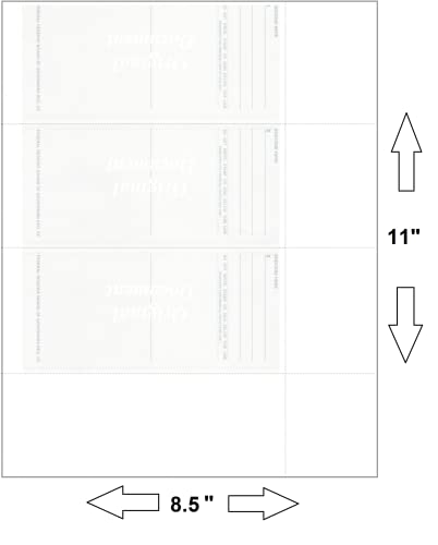 Compuchecks Computer Check Paper - Blank Personal Wallet Checks 3 on a Page - Compatible with Versa Check, QuickBooks, Quicken, and Any Laser Printer (50 Sheets / 150 Checks, Green Diamond) - Image 5