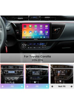 رايموس تويوتا كورولا 2014-2016 راديو السيارة أندرويد مع نظام ملاحة GPS يدعم Apple Carplay Android Auto Wireless 4GB RAM 10 بوصة تعمل باللمس ستيريو سيارة مع بلوتوث WiFi FM راديو AUX USB كاميرا احتياطية  - Image 2