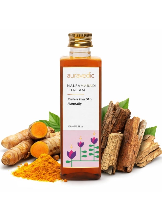Auravedic Nalpamaradi Thailam for Face Body oil after bath for daily use 100 ml - Image 1