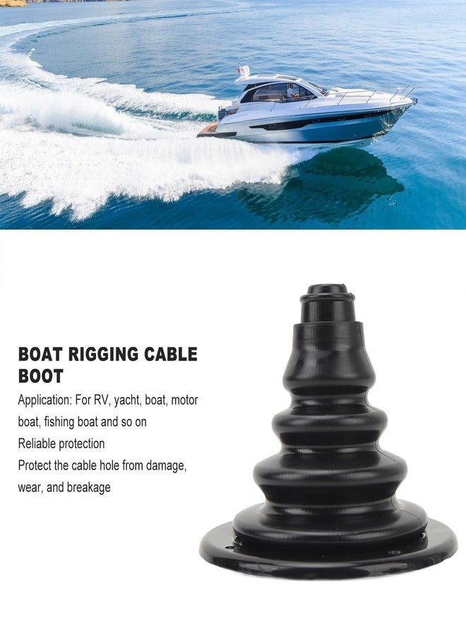 BORDSTRACT Boat Rigging Cable Boot, 105mm Transom Steering Wires Holder, Rubber Boat Marine Steering Shift Cable Boot, Motor Well Cable Boot for RV Marine Yacht(Black) - Image 5