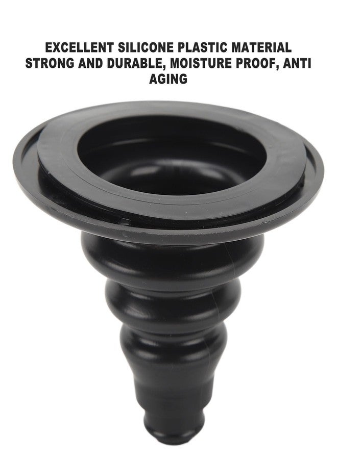 BORDSTRACT Boat Rigging Cable Boot, 105mm Transom Steering Wires Holder, Rubber Boat Marine Steering Shift Cable Boot, Motor Well Cable Boot for RV Marine Yacht(Black) - Image 2