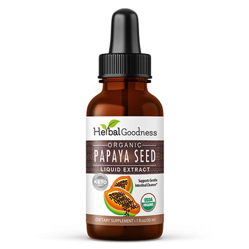 Herbal Goodness Papaya Seeds 1oz Organic Superfood for Digestive Enzymes Gut Health NonGMO Raw and Unprocessed for Holistic Wellness